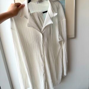 NWT Storets White Plisse Set